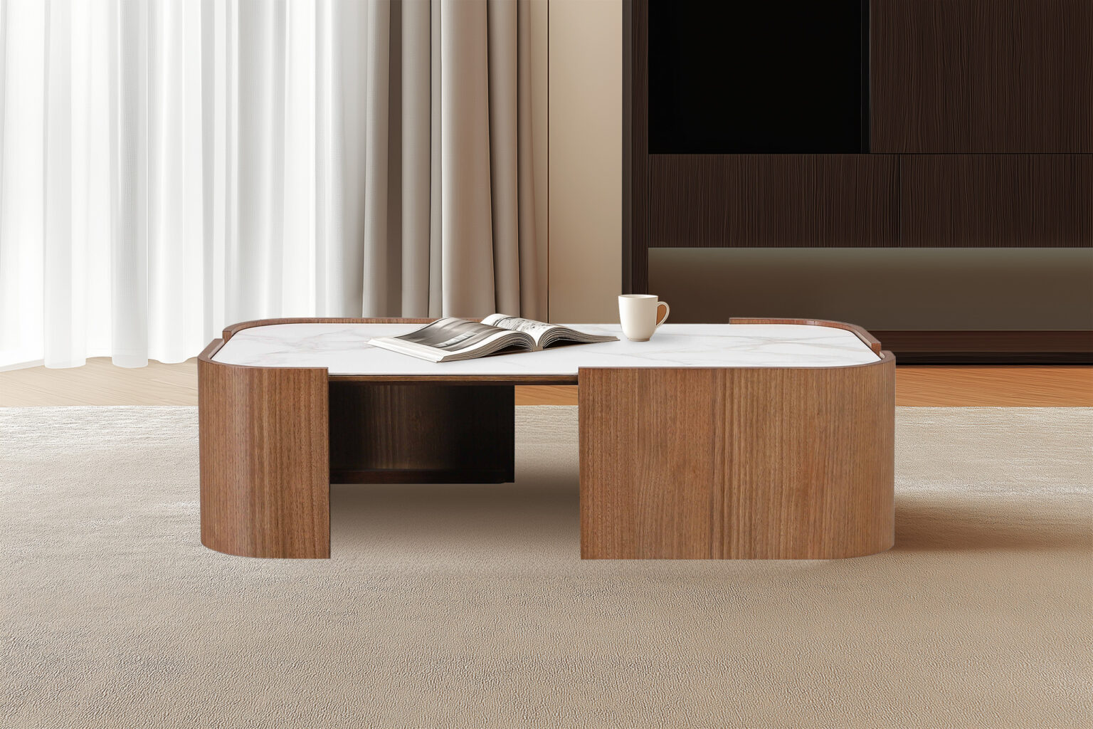 Mimosa Coffee Table- Walnut - Gatsby Living